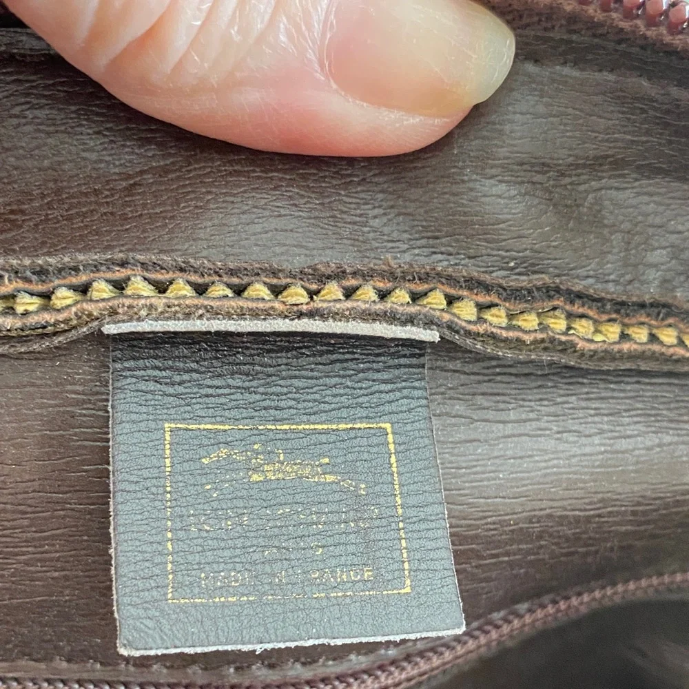 Longchamp brown messenger bag. - Picture 9 of 11